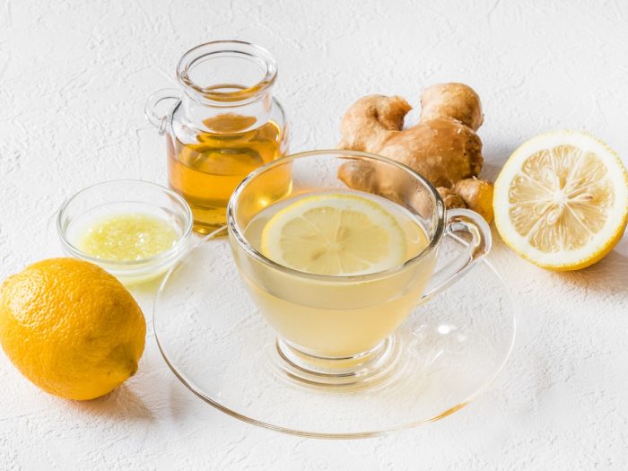 Ginger and lemon tea
