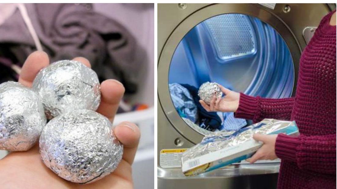 SHE PUT A BALL OF ALUMINUM FOIL IN HER WASHING MACHINE. ONLY A FEW PEOPLE KNOW THIS AWESOME TRICK