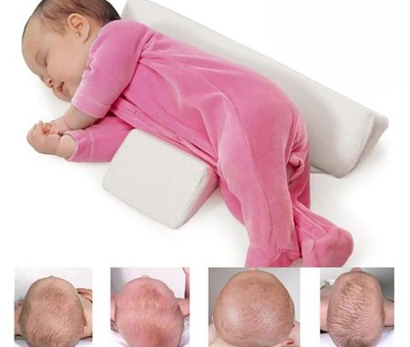 High Quality Pillow Newborn Baby Infant Sleep Positioner Prevent Flat Head Shape Anti Roll Pillow